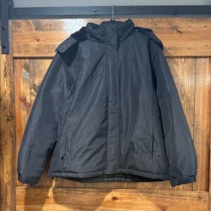 Camel‎ Crown Womens Black Winter Hooded Coat Sz XXL